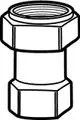 Gerade Übergangshülse mit Gewinde, geeignet für Verbindungen in Rohrsystemen. Produkt von IMI Hydronic Engineering.